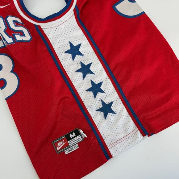 Vintage Nike Boys M Jersey 76ers Allen Iverson Philadelphia Rewind 77 90s Plus 2 - Picture 12 of 15